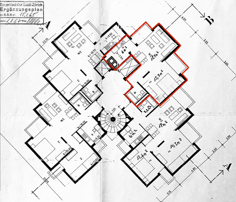 2-Zimmer Wohnung im Triemli-Turm zur Untermiete (3)