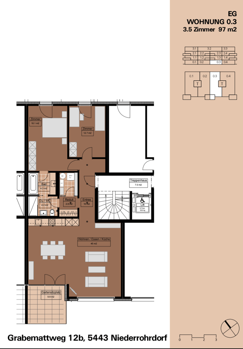 Helle 3,5 Zimmer Gartenwohnung zu vermieten (5)