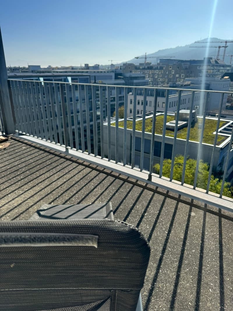 Bright, quiet furnished room in 140m² maisonette next to Letzipark (Altstetten) with cleaning service (6)