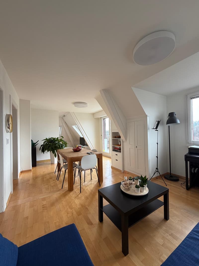Helles Zimmer mit Balkon in grosszügiger 200 m² Wohnung in Hirslanden (6)