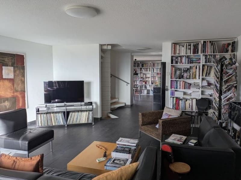 Blick Wohnzimmer ins Esszimmer (mittlere Etage)