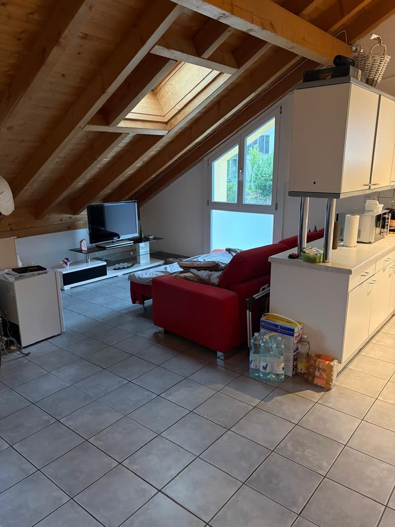 Charmante 2.5-Zimmer-Dachwohnung mit Balkon in Azmoos (1)