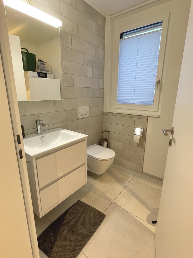 Badezimmer 1 mit Dusche und Waschturm