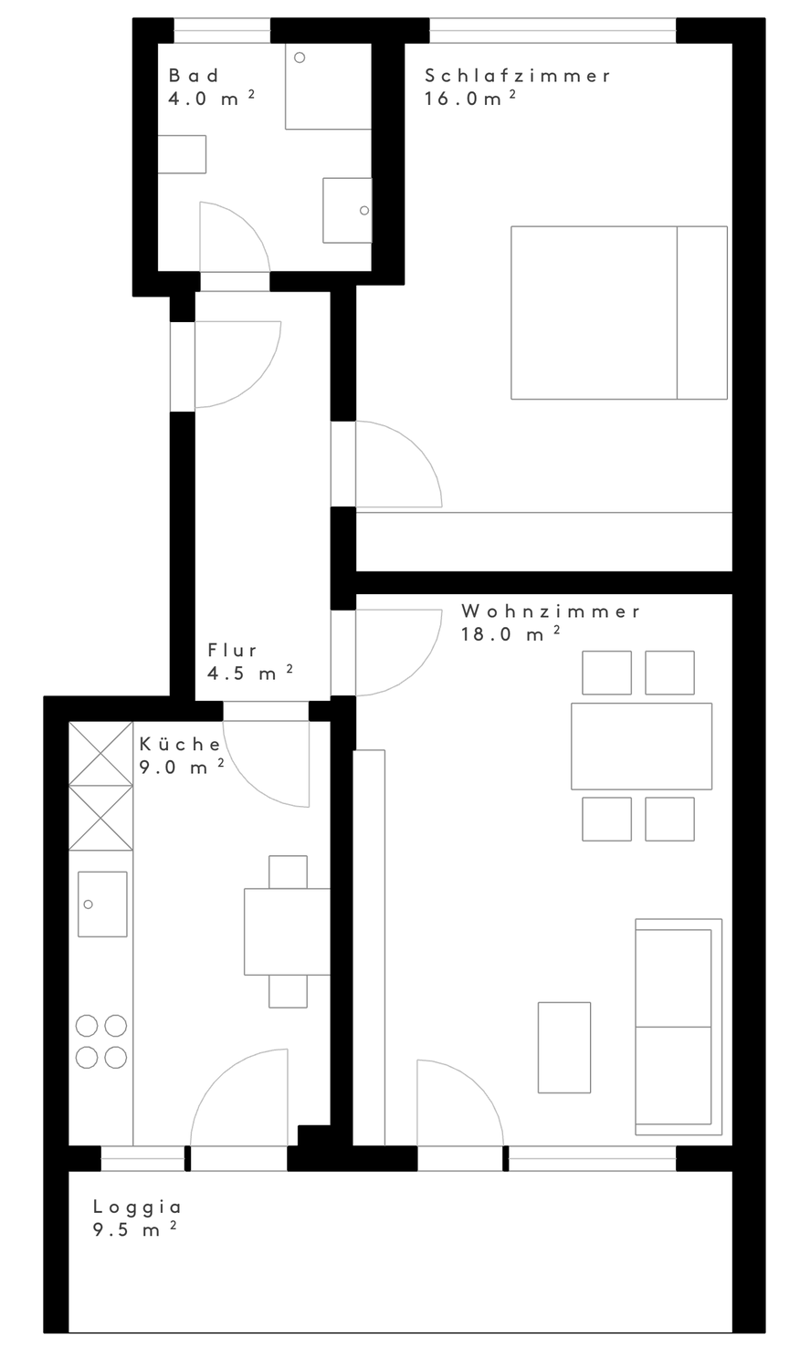 Helle 2,5 Zimmer Wohnung im Gundeli (9)