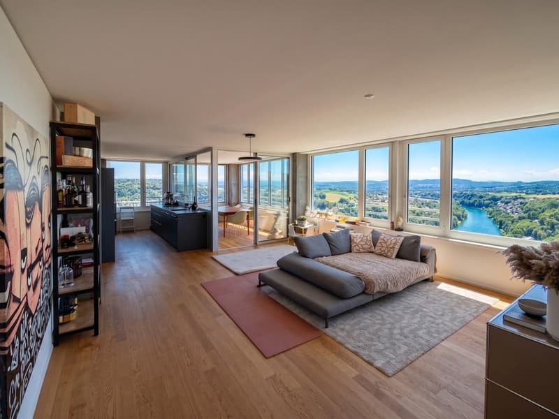 Exklusive 4.5-Zimmer-Wohnung in Eigentumsstandard atemberaubender Ausblick auf den Rheinfall" (1)