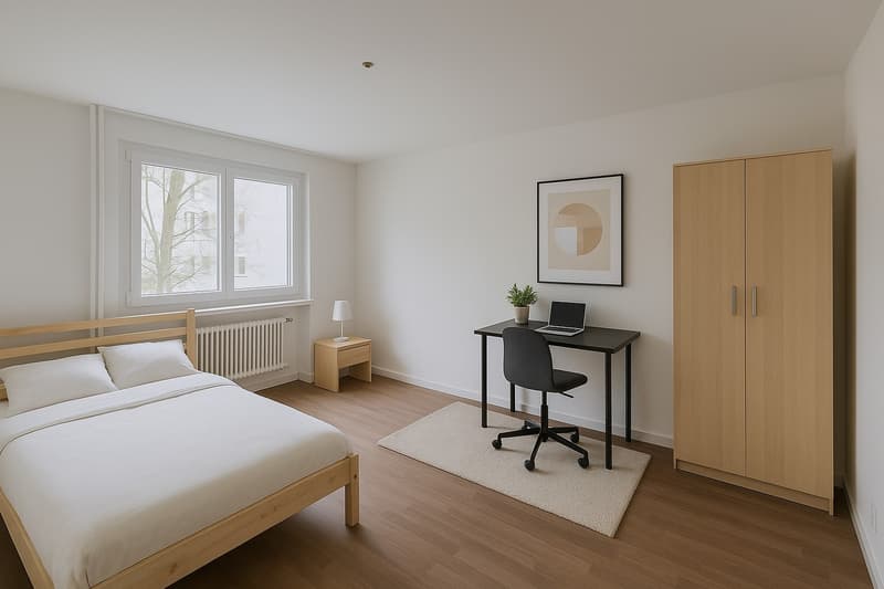 Dein Zuhause auf 80 m2: möbliertes Zimmer + ganze Design-Wohnung, Bali-Bad, Balkon - all inclusive (1)