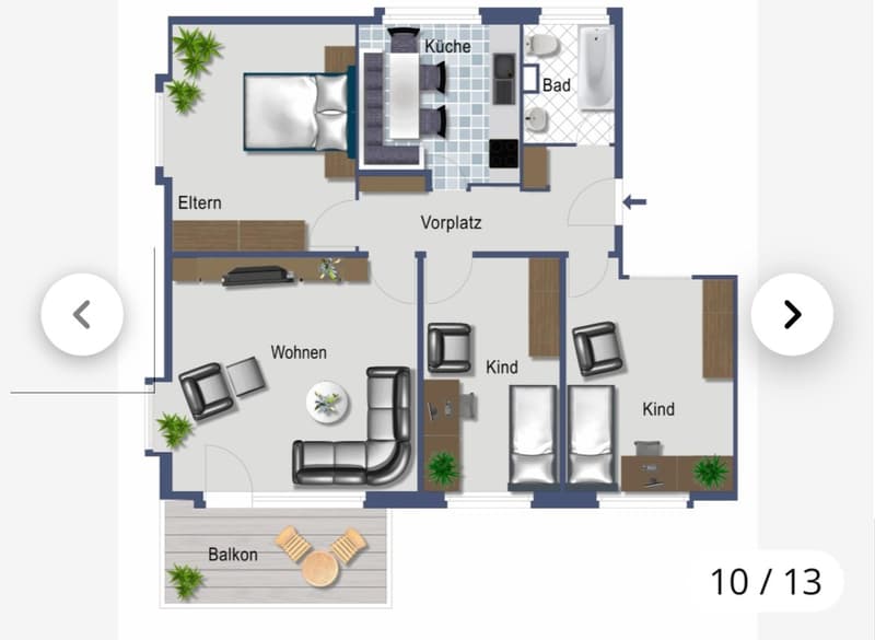 Helle 4 Zimmer-Wohnung mit Balkon in Bülach (5)