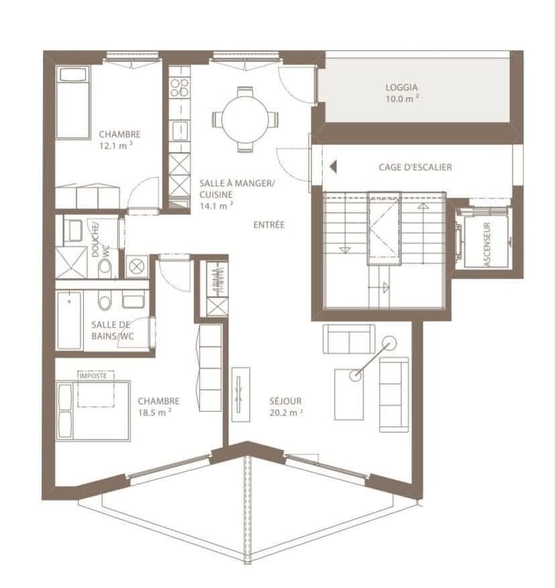 3 ½ Zimmer-Wohnung, 2503 Biel (2)