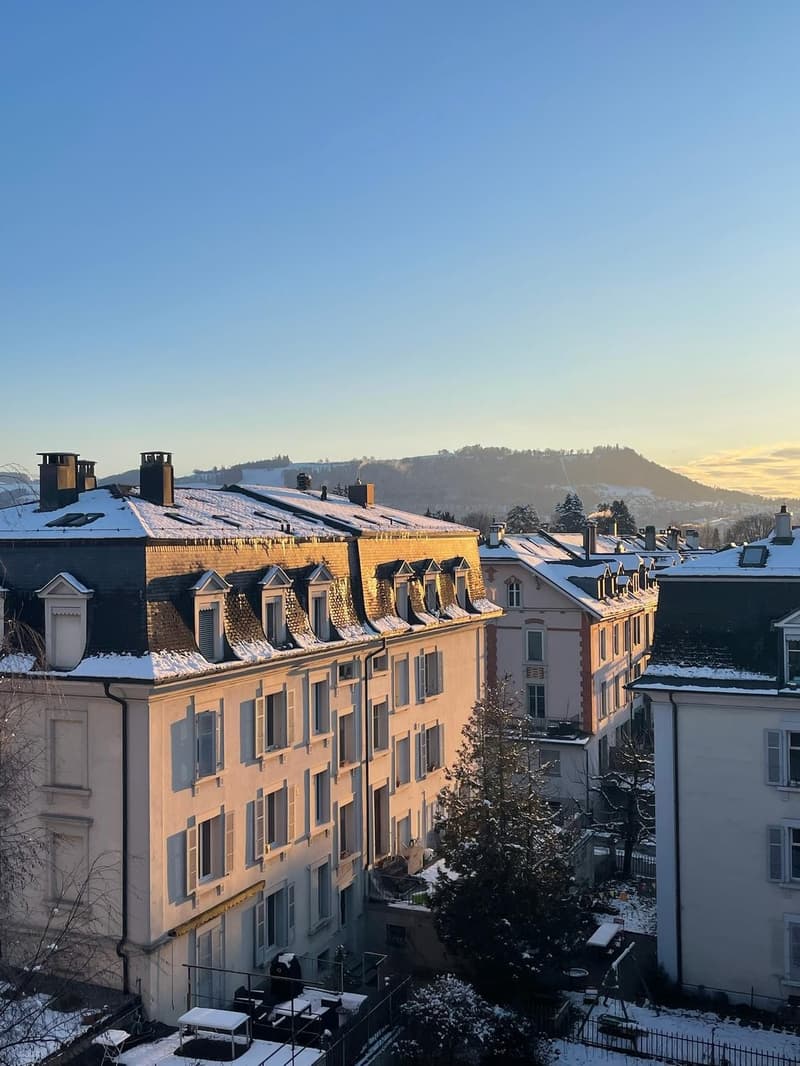 Zentrale, ruhige und lichtdurchflutete 3.5-Zimmer Altbauwohnung (möbliert) mit Homeoffice und Balkon, Oktober bis Dezember 2026 (9)