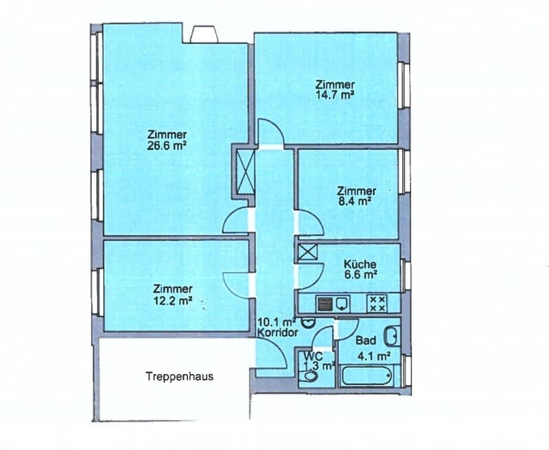 WG-Zimmer in 4.5-Zimmer-Wohnung in der Enge Zürich. (9)