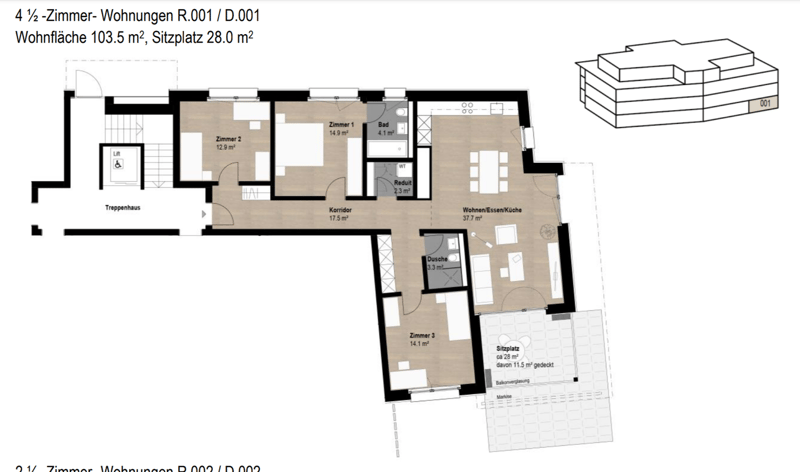4,5-Zimmer-Wohnung mit Wintergarten und grossem Sitzplatz, zentral und ruhig (9)