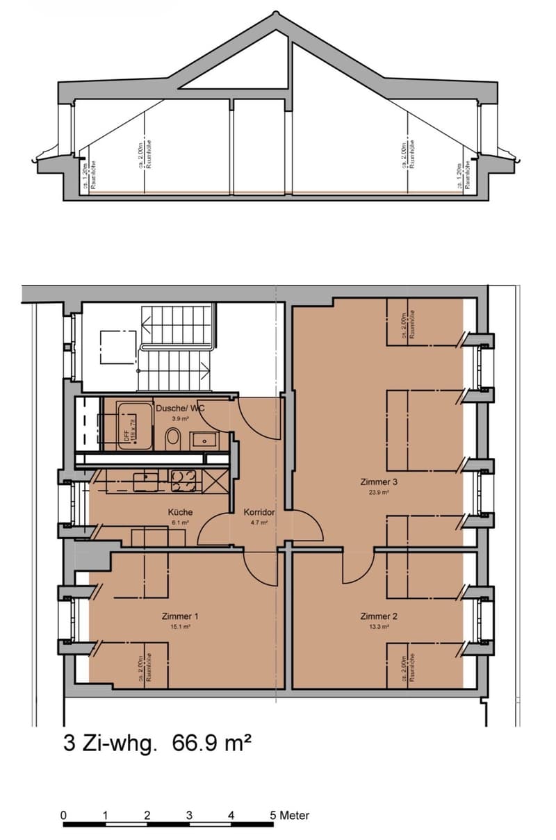 Top Lage: Schöne Dachgeschosswohnung im Herzen von Wiedikon (12)
