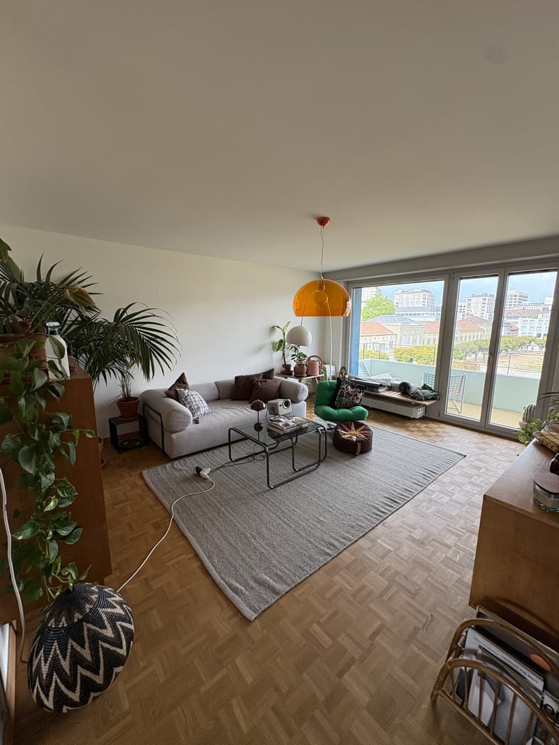 Grosses Zimmer mit eigenem Balkon in 96 m² Wohnung | Kreis 4 | < 10 Min. zum HB (7)