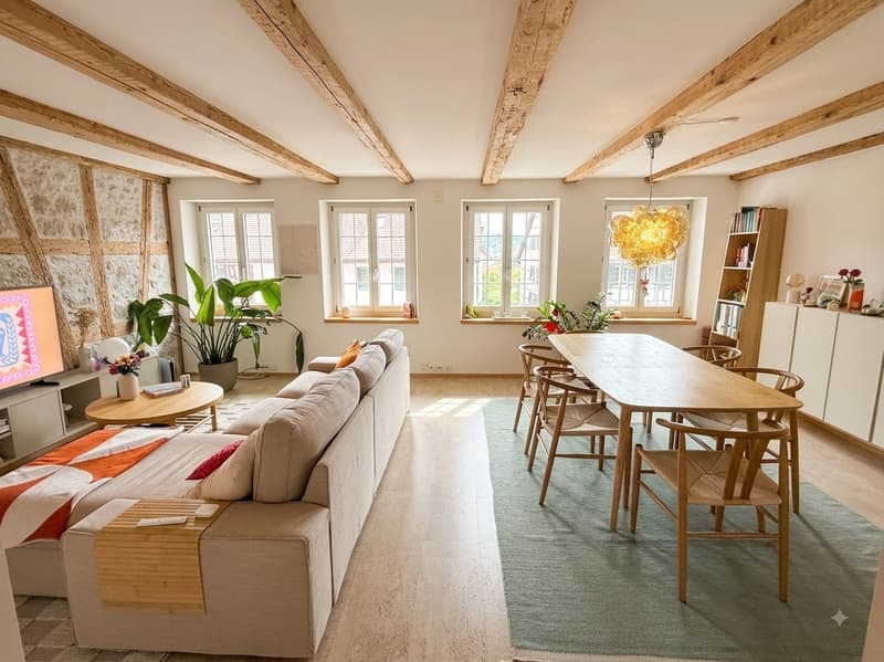 Grosszügige 2.5-Zimmer-Wohnung im Dorfkern Oberwinterthur mit viel Charme (1)