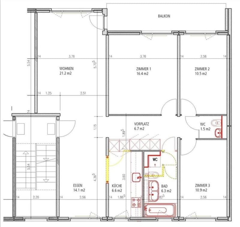 Helle 4.5 Zimmerwohnung (3)