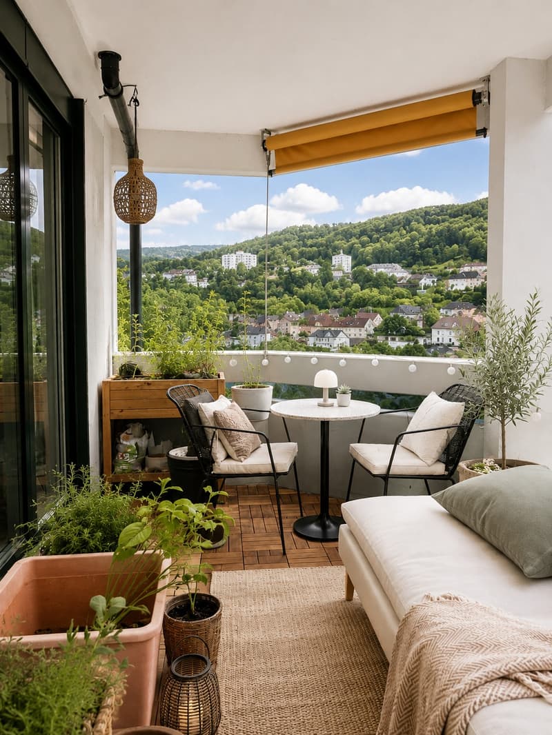 Balkon mit Aussicht