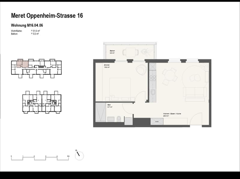 2.5 Zimmer Neubauwohnung beim Bahnhof SBB mit tollem Stadtausblick (6)
