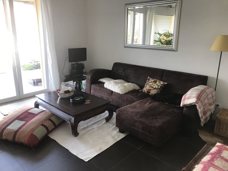 Appartement meublé 2 chambres en rez terrasse à sous-louer dès le 1er septembre (1)