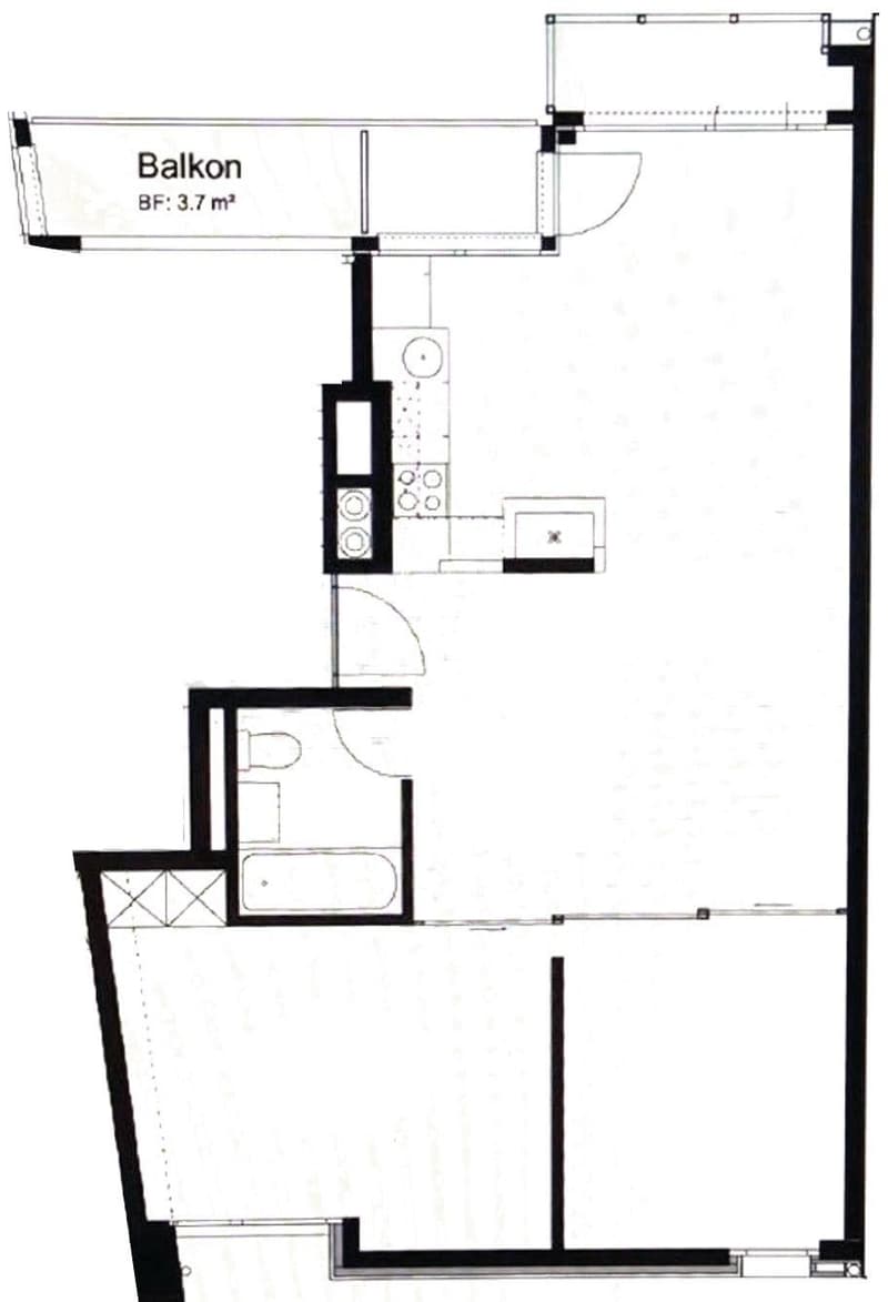 Open & bright 2.5br apartment in Seefeld from 1. Sept, 5min from Chinagarten, massive rooftop, CHF 2850.- (incl. NK) (2)