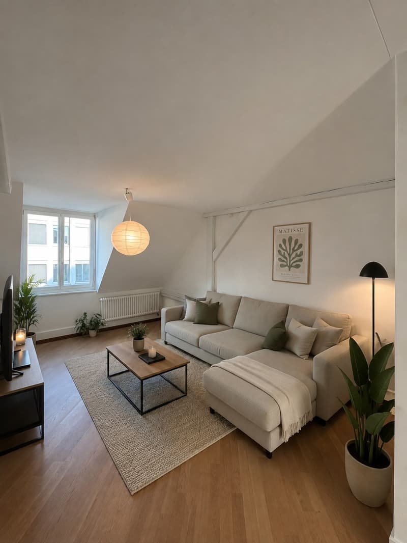 Bright 20 m² Room in Duplex with Rooftop Terrace in Kreis 4 (4)