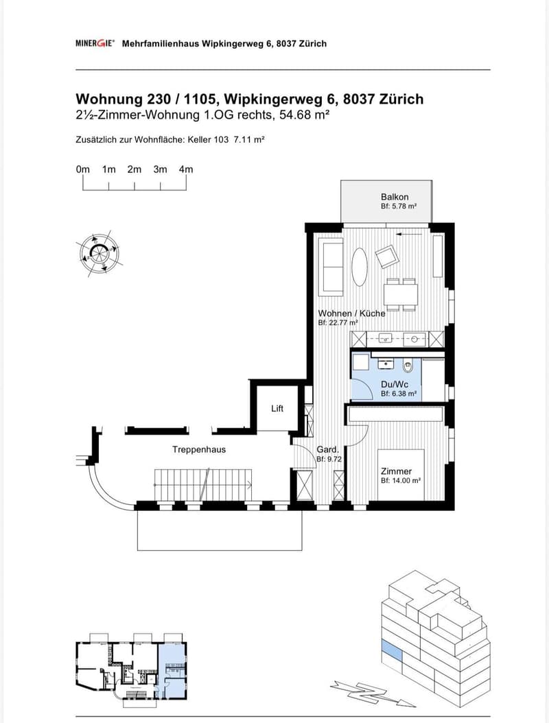 Modern & Sunny 2.5-Room Apartment in Wipkingen Close to the Limmat (6)