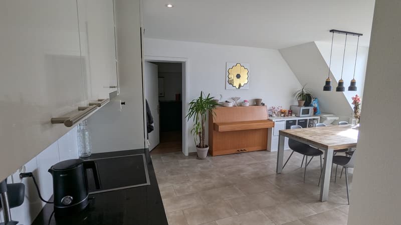 Bright, modern 3-Room Apartment on the 5th Floor in Kreis 4, in a calm street, 1 min walk from Bhf Wiedikon towards the city, staggering Üetliberg view (2)