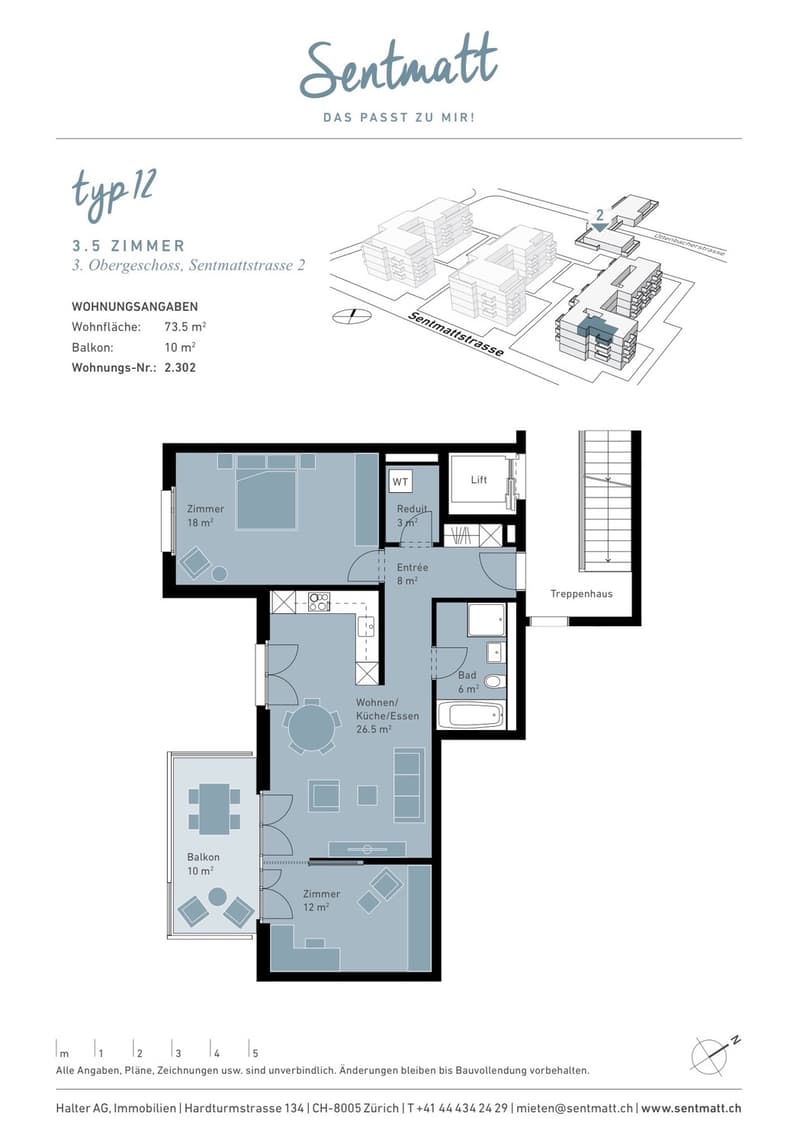 Helle 3.5-Zimmer-Wohnung mit grossem Balkon und eigenem Waschturm in Obfelden (10)