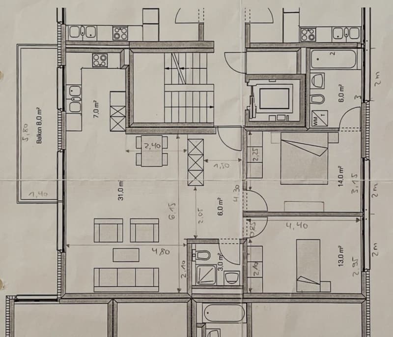 Grosszügige Wohnung mit Balkon in den Innenhof (9)