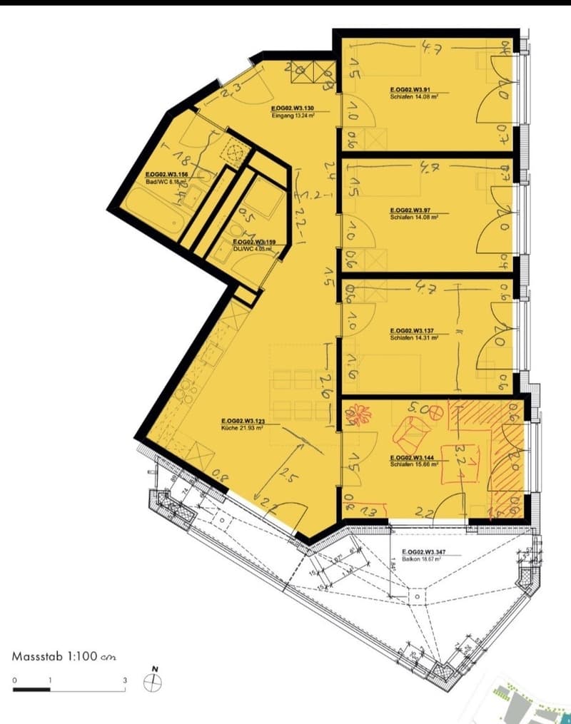 WG-Zimmer (14qm) in neubau Wohnung mit Terrasse (7)