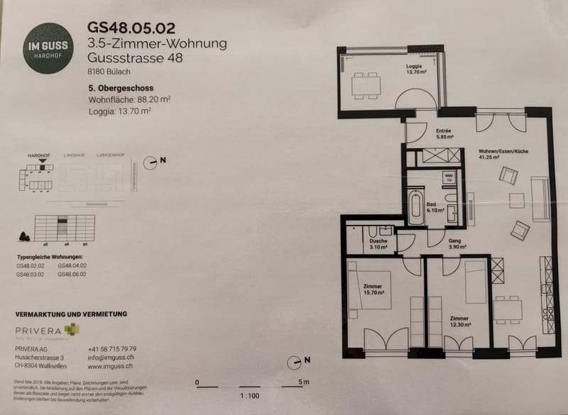 Appartamento 3 ½ locali, 8180 Bülach (6)