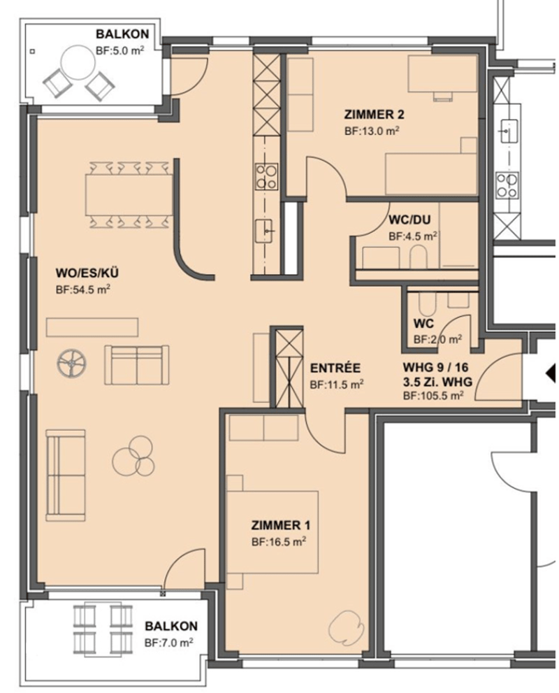 Nachmieter gesucht 3.5-Zimmer-Wohnung in Wädenswil (2)
