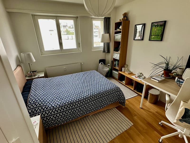 Bright 13 m² room in a 97 m² flat, 2 min from tram 7 (Wollishofen) (2)