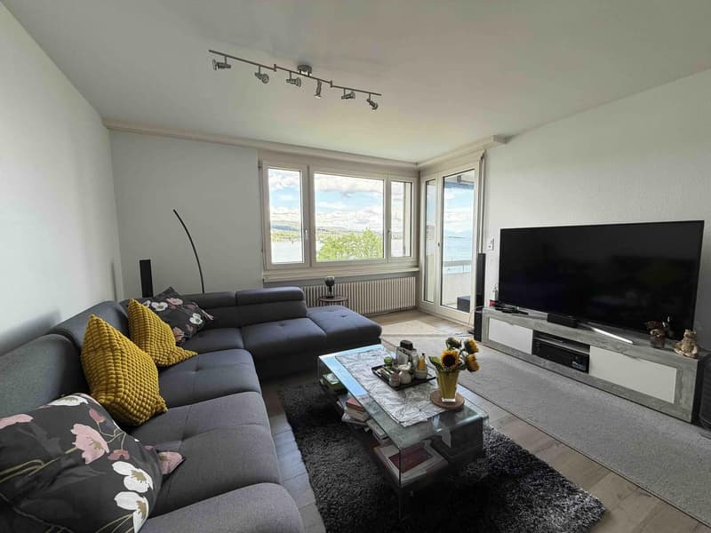 Attikawohnung mit 180 Grad toller See- und Fernsicht in die Berge in Oberrieden - 4.5 Zimmer (1)