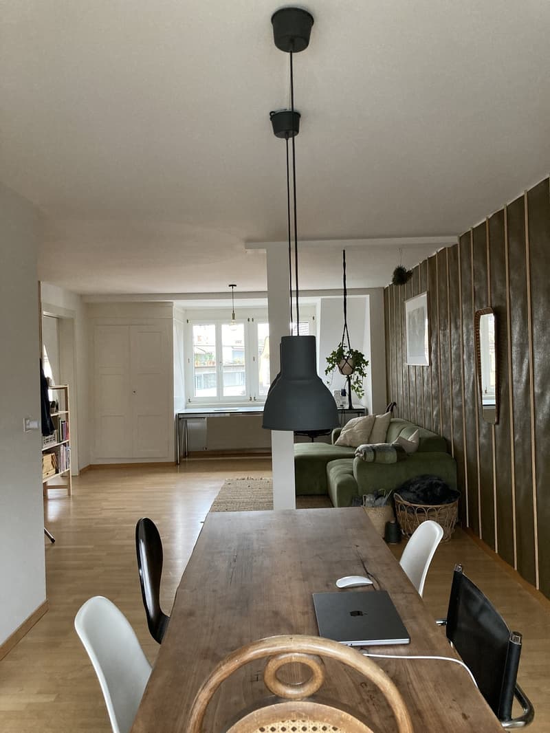 Helle Altbauwohnung mit Dachterrasse am Fusse des Üetlibergs (Untermiete, 18 Mte.) (1)