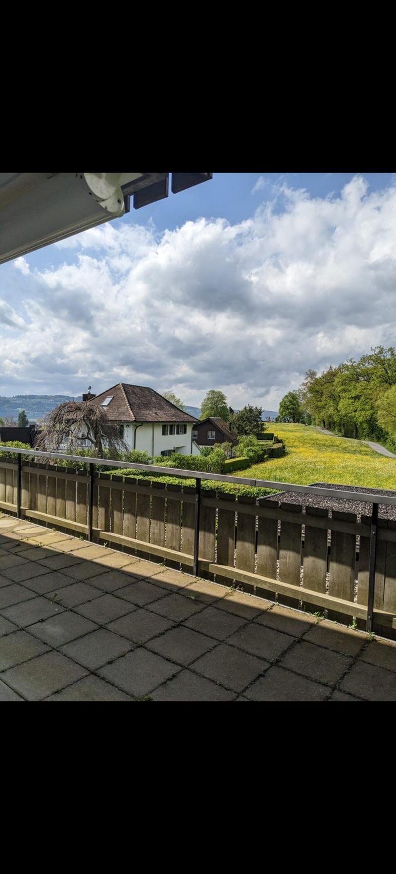 Aussicht von 1. Terrasse ins Grüne