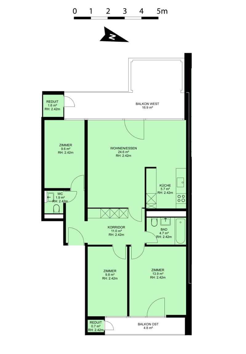 WG Zimmer in zweier WG in 4.5 Zimmer Wohnung (2)