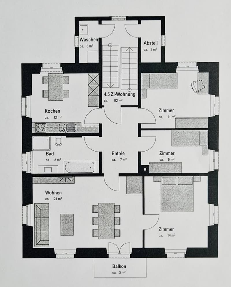 Charmante 4.5-Zimmer-Altbauwohnung mit viel Charakter und wunderschönem Raumgefühl (4)