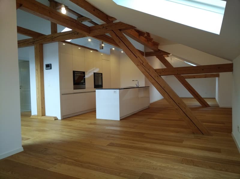"Einzigartige Dachwohnung in stilvoll umgebauter Villa modern, grosszügig und mit viel Charme" (1)