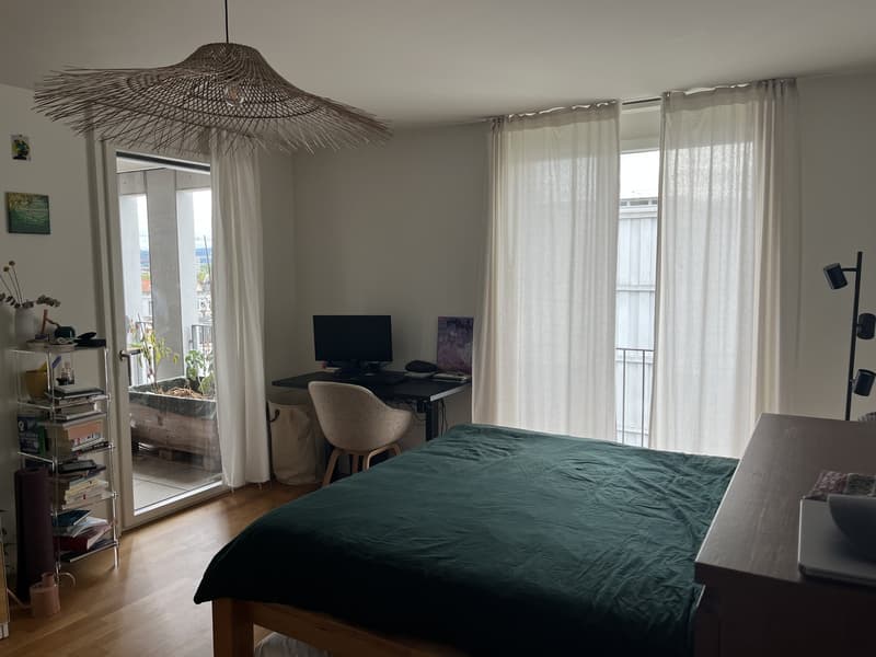 WG Zimmer mit direktem Balkonzugang mit Blick über Züricb ab Oktober! (5)
