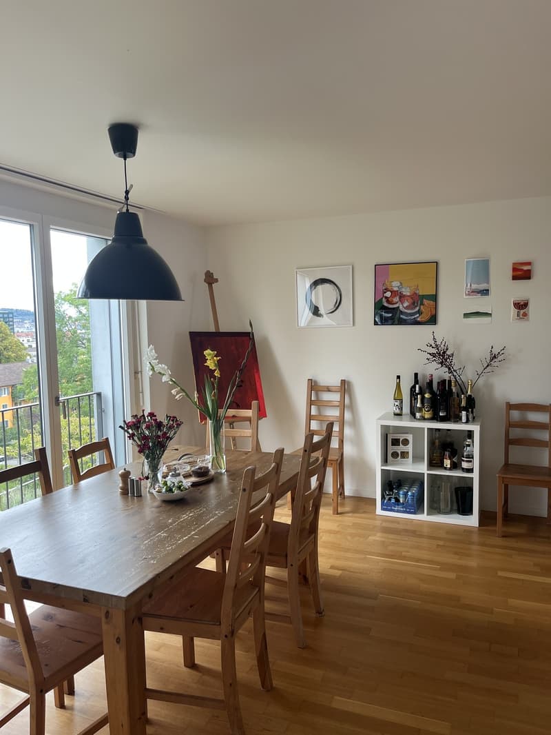 WG Zimmer mit direktem Balkonzugang mit Blick über Züricb ab Oktober! (6)