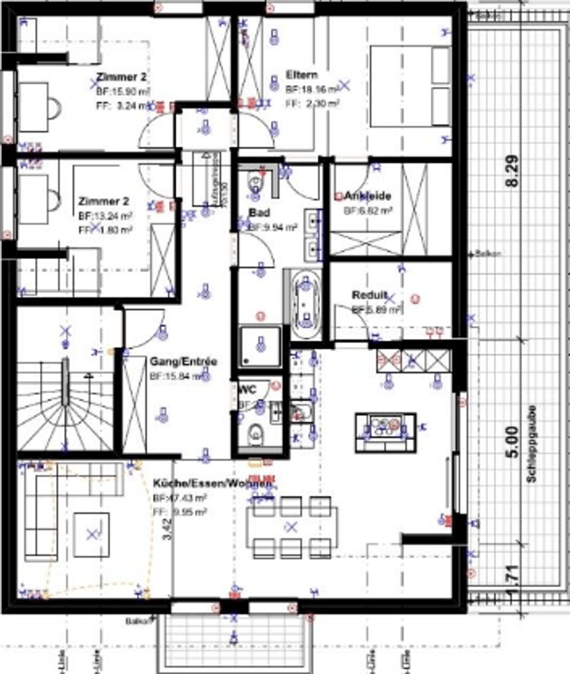 4 ½ Zimmer-Wohnung, 5628 Aristau (5)