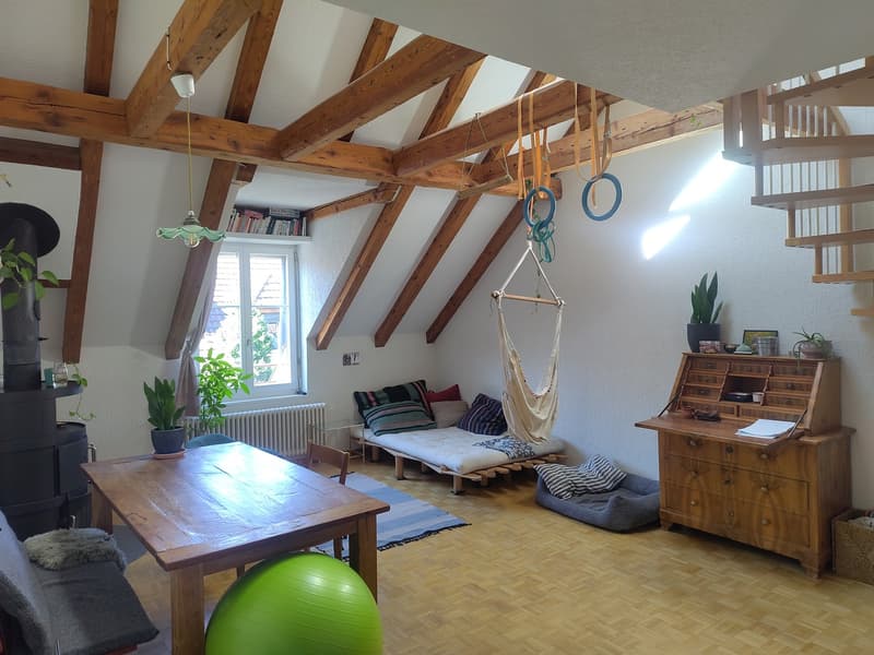 Möblierte Dachwohnung mit Galerie im Breitsch befristete Untermiete (1)
