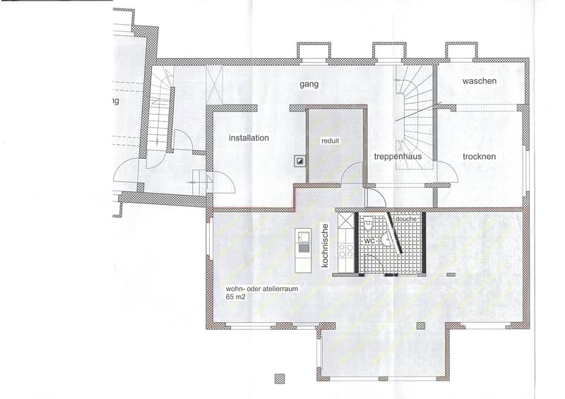 Atelierwohnung mit Parkplatz, Stadtnah und Ideal für Single (7)