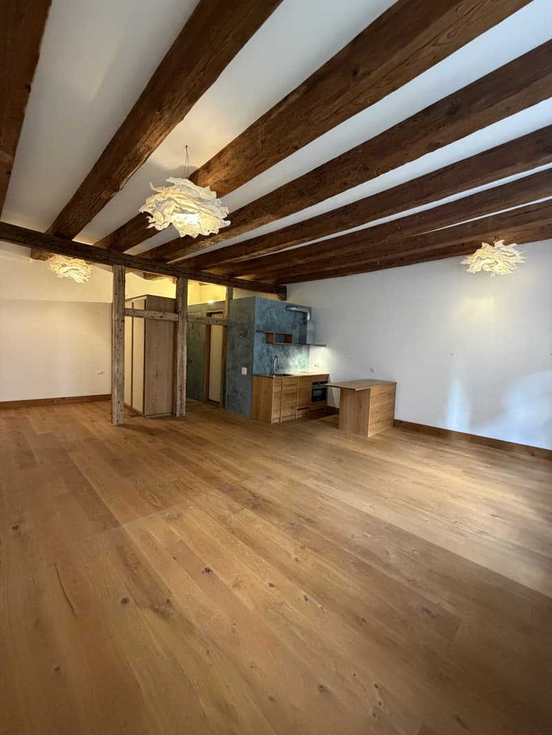 60 m² Altbau-Studio mit 4 m hohen Decken im Zürcher Niederdorf (1)