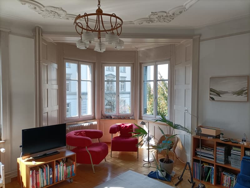 In Zürich, helles, teilmöbliertes Zimmer (18 m²) in zentraler Wohnung nahe ETH (2)