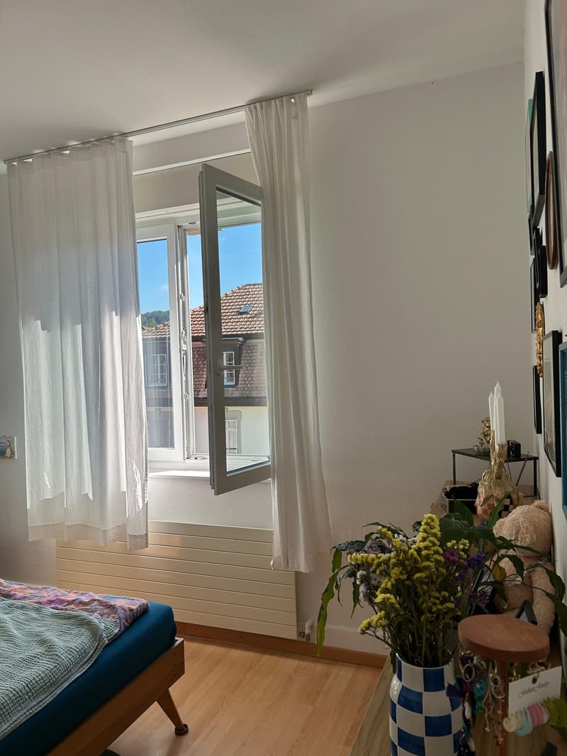 Schöne, Altbauwohnung mit grossem Balkon direkt am Kreuzplatz zur Untermiete (3)
