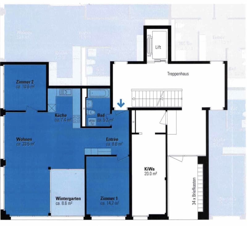 Helle 3.5 Zimmerwohnung in Zürich Seebach (4)