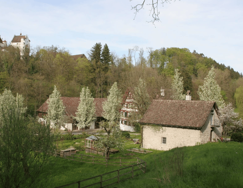 Das Riegelhaus im Grünen