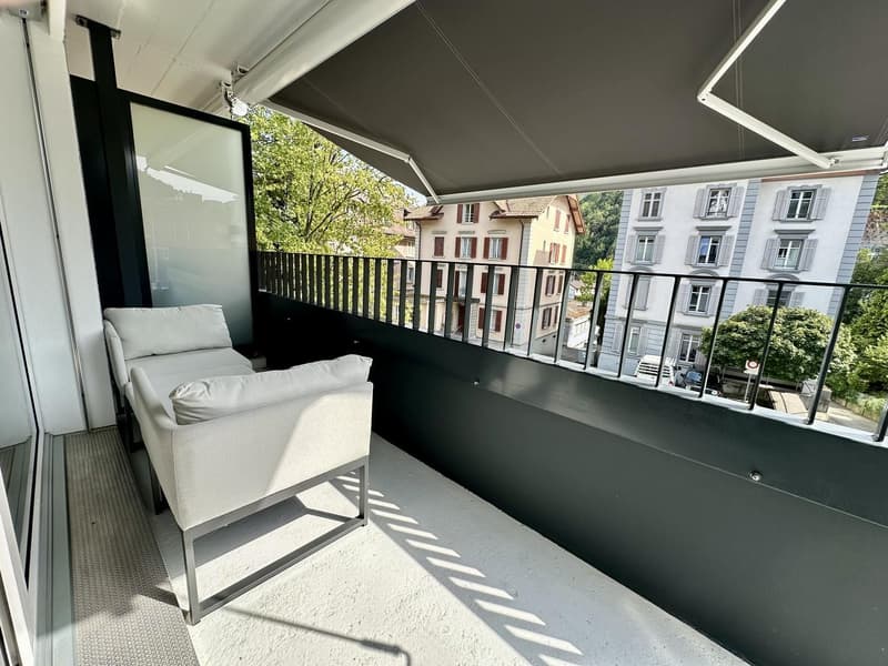 Helle, modern möblierte 2.5-Zimmer-Wohnung mit Balkon & Parkplatz 5 Min. zu Fuss zum LUKS (4)