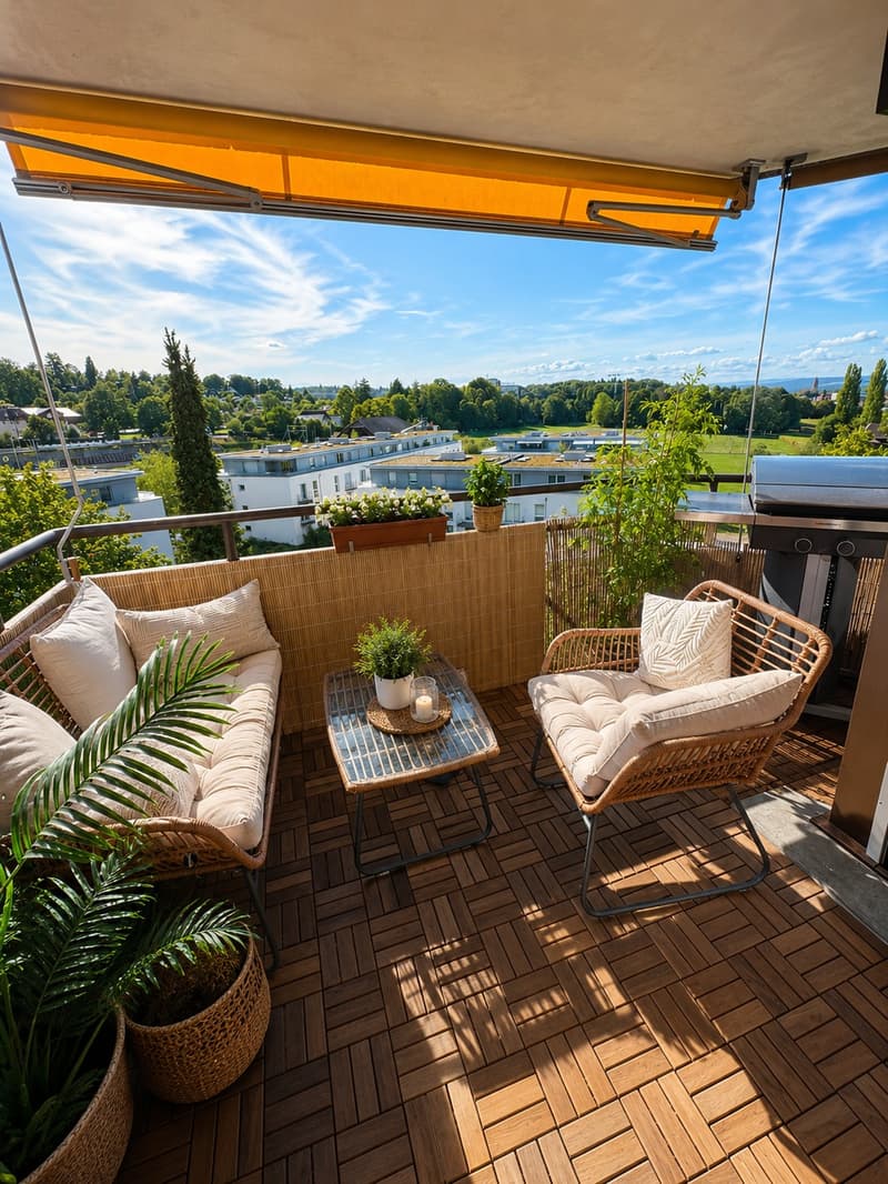 Möblierte 3.5-Zimmerwohnung in Wabern | 78 m² | Balkon, Büro & Parkplatz | Nov.März (2)